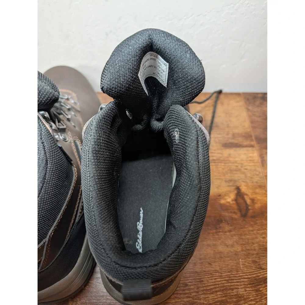 Eddie Bauer Everett Brown Leather Hiking Boots Mens 13‎ M Trail Outdoor